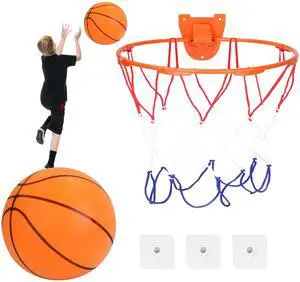 Fresh Fab Finds Silent Basketball w/ Hoop, High-Density Foam, Low Noise Indoor Training Ball - Multi - One size Fresh Fab Finds Silent Basketball w/ Hoop, High-Density Foam, Low Noise Indoor Training Ball - Multi - One size