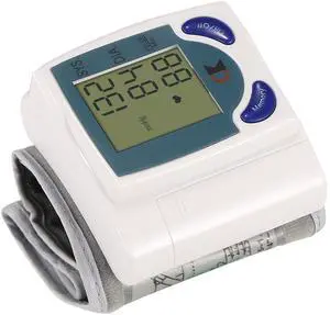 Fresh Fab Finds Wrist Blood Pressure Monitor w/ 60 Memory, 1.8in LCD Screen & Storage Box - White - One size