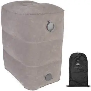Fresh Fab Finds Inflatable Foot Rest Travel Pillow with 3 Heights  Leg Pain Relief for Kids & Adults - Gray - One size