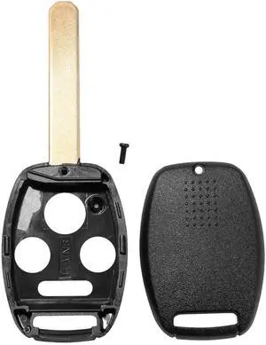 Fresh Fab Finds 2Pcs Key Fob Shell for Honda Accord 20082012 N5F-S0084A w/ Uncut Blade - Black One size