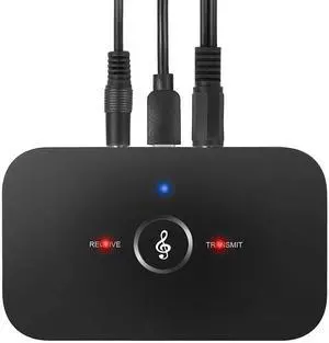 Fresh Fab Finds Wireless V5.0 Transmitter Receiver aptX Low Latency 2-in-1 3.5mm Audio Adapter - Black One size Fresh Fab Finds Wireless V5.0 Transmitter Receiver aptX Low Latency 2-in-1 3.5mm Audio Adapter - Black One size