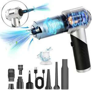 Fresh Fab Finds Cordless Car Vacuum Cleaner 20000PA Rechargeable 3 Levels - Silver