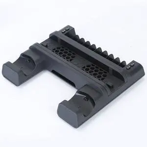 Fresh Fab Finds Cooling Station Vertical Stand Dual Controller Charger Dock for PS4/PS4 Slim/Pro w/ Fans LED 10 Game Slots - Black One size Fresh Fab Finds Cooling Station Vertical Stand Dual Controller Charger Dock for PS4/PS4 Slim/Pro w/ Fans LED 10 Game Slots - Black One size