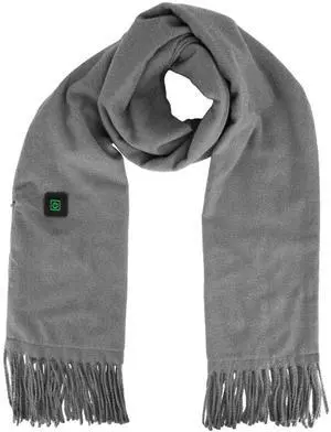 Fresh Fab Finds Electric Heated Winter Scarf USB Neck Wrap Shawl 3 Heating Modes Outdoor Cycling Skiing - Gray One size
