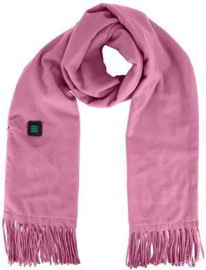 Fresh Fab Finds Electric Heated Winter Scarf USB Neck Wrap Shawl 3 Heating Modes Outdoor Cycling Skiing - Pink One size