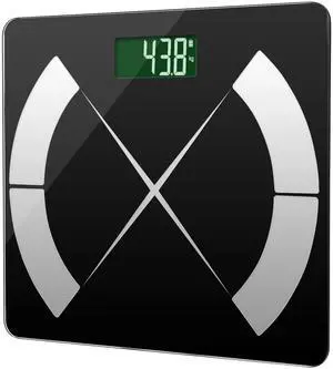 Fresh Fab Finds Smart Body Composition Scale Fat Monitor Digital App BMI Analyzer - Black One size