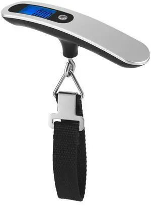 Fresh Fab Finds 50kg/10g Portable Digital Luggage Scale - Silver One size