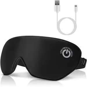 Fresh Fab Finds Cordless Heated Eye Mask Silk Washable Type-C Auto-Off 3 Temps - Black Fresh Fab Finds Cordless Heated Eye Mask Silk Washable Type-C Auto-Off 3 Temps - Black
