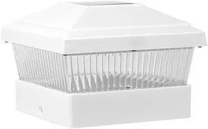 Fresh Fab Finds Solar Post Cap Light LED for 5x5 Wood Fence Deck Patio - White - One Size Fresh Fab Finds Solar Post Cap Light LED for 5x5 Wood Fence Deck Patio - White - One Size