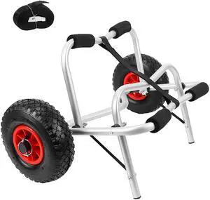 Fresh Fab Finds Foldable Kayak Canoe Boat Carrier Cart Trailer 176lbs for Paddleboard - Gray - One Size Fresh Fab Finds Foldable Kayak Canoe Boat Carrier Cart Trailer 176lbs for Paddleboard - Gray - One Size