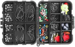 Fresh Fab Finds 188Pcs Fishing Accessory Kit w/ Hooks Weights Lures Tackle Box - Multi - One size