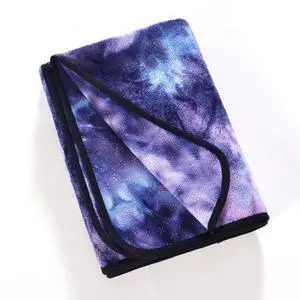 JupiterGear Tie Dye Yoga Mat Towel with Slip-Resistant Grip Dots - Blue Purple JupiterGear Tie Dye Yoga Mat Towel with Slip-Resistant Grip Dots - Blue Purple
