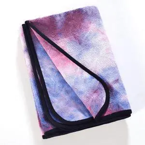 JupiterGear Tie Dye Yoga Mat Towel with Slip-Resistant Grip Dots - Pink Blue JupiterGear Tie Dye Yoga Mat Towel with Slip-Resistant Grip Dots - Pink Blue