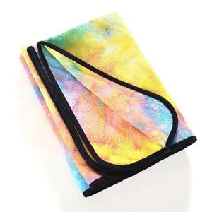 JupiterGear Tie Dye Yoga Mat Towel with Slip-Resistant Grip Dots - Yellow Blue JupiterGear Tie Dye Yoga Mat Towel with Slip-Resistant Grip Dots - Yellow Blue