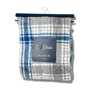 JupiterGear Oversized Textured Jacquard Plaid Print Throw on Hanger JupiterGear Oversized Textured Jacquard Plaid Print Throw on Hanger