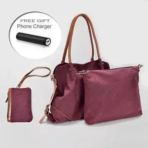 TRIBEKA 3 in 1 Shoulder Bag Plus Free Smartphone Charger From The Journey Collection - Flamingo Pink TRIBEKA 3 in 1 Shoulder Bag Plus Free Smartphone Charger From The Journey Collection - Flamingo Pink
