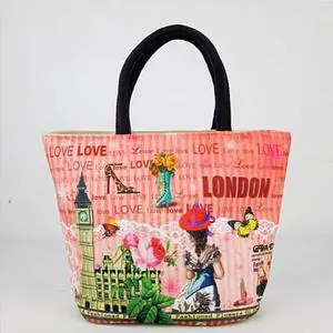 Vista Souvenirs Hand Bags In Canvas From Journey Collection - Multicolor Vista Souvenirs Hand Bags In Canvas From Journey Collection - Multicolor
