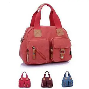 Vista Savvy Cargo mini Canvas Bag by Journey Collection - Red Vista Savvy Cargo mini Canvas Bag by Journey Collection - Red