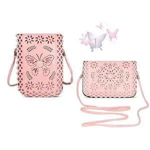 Vista Social Butterfly A Flower And A Butterfly Filigree Design Crossbody Bag - Black - B Vista Social Butterfly A Flower And A Butterfly Filigree Design Crossbody Bag - Black - B