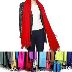 Vista Privilege Pashmina Shawls With Fringe Benefits - Blue Vista Privilege Pashmina Shawls With Fringe Benefits - Blue