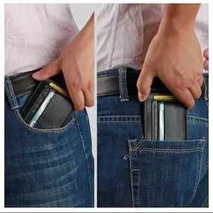 Vista No Show Wallet With RFID Safe - Black Vista No Show Wallet With RFID Safe - Black