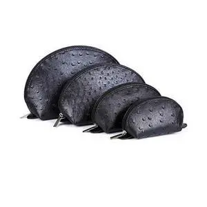 Vista COSMO Cosmetic Faux Ostrich Cases In Set of 4 - Black Vista COSMO Cosmetic Faux Ostrich Cases In Set of 4 - Black