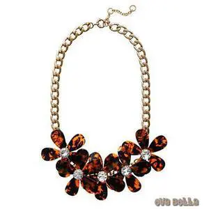 Vista Flowers in Bloom - Our Tortoise Shell color Necklace - Get the matching Bracelet too - Amber Vista Flowers in Bloom - Our Tortoise Shell color Necklace - Get the matching Bracelet too - Amber