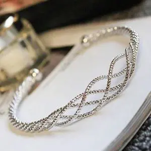 Vista River Rope Style Bracelets In 18Kt Gold Plating 925 Silver Plating And Rose Gold Plating - Silver Vista River Rope Style Bracelets In 18Kt Gold Plating 925 Silver Plating And Rose Gold Plating - Silver
