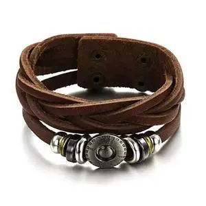 Vista Bingo Bracelet In Genuine Leather - Brown Vista Bingo Bracelet In Genuine Leather - Brown