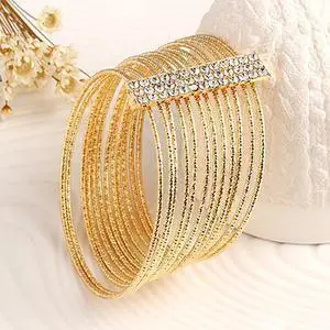 Vista Luxor Crystal Bangles 12 Of Them Together - Gold Vista Luxor Crystal Bangles 12 Of Them Together - Gold