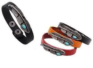 Vista Strength & Beauty Genuine Leather Bracelet - Orange Vista Strength & Beauty Genuine Leather Bracelet - Orange