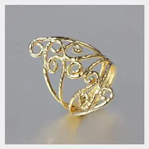 Vista Swirl & Twirl - The 18kt Gold Plated Fine Filigree Ring - Rose Gold Vista Swirl & Twirl - The 18kt Gold Plated Fine Filigree Ring - Rose Gold