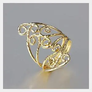 Vista Swirl & Twirl - The 18kt Gold Plated Fine Filigree Ring - Rose Gold Vista Swirl & Twirl - The 18kt Gold Plated Fine Filigree Ring - Rose Gold
