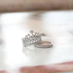 Vista Princess Ring Set Of 2 - Silver Vista Princess Ring Set Of 2 - Silver