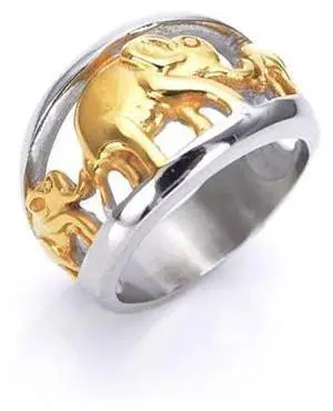 Vista Golden Elephants Ring From TRUNK SHOW Collection - Gold Vista Golden Elephants Ring From TRUNK SHOW Collection - Gold