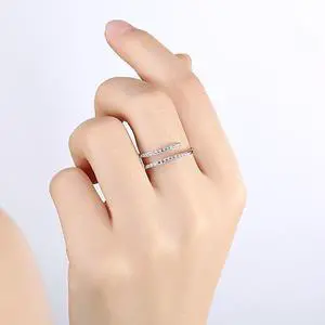 Vista Barely There Ring In Pave Crystal Swirl - Silver Vista Barely There Ring In Pave Crystal Swirl - Silver