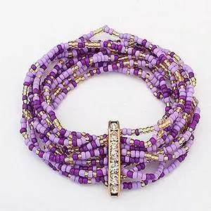 Vista Bohemian Bead Bracelet in Springy Colors - Purple Vista Bohemian Bead Bracelet in Springy Colors - Purple