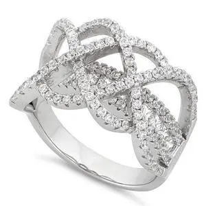 Vista Ring Ceremony Double Infinity 2 In 1 CZ Ring - Silver Vista Ring Ceremony Double Infinity 2 In 1 CZ Ring - Silver