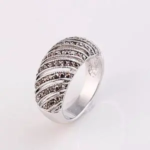 Vista Markeza Ring In Semi Precious Marcasite Pave Crystals - Silver Vista Markeza Ring In Semi Precious Marcasite Pave Crystals - Silver