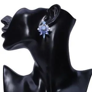 Vista Precious Studs Statement Earrings - Blue Vista Precious Studs Statement Earrings - Blue