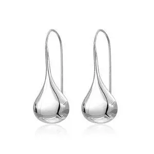 Vista Intensity Tear Drop Hook Earrings Solid 925 Sterling Silver - Silver Vista Intensity Tear Drop Hook Earrings Solid 925 Sterling Silver - Silver