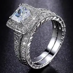 Vista Meant To Be Together Ring And Band - Silver Vista Meant To Be Together Ring And Band - Silver