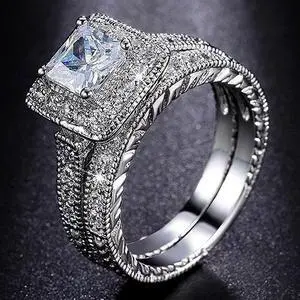 Vista Meant To Be Together Ring And Band - Silver Vista Meant To Be Together Ring And Band - Silver