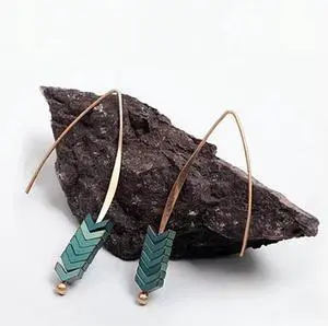 Vista Haute Delicate Threader Style Earrings - Pewter Vista Haute Delicate Threader Style Earrings - Pewter