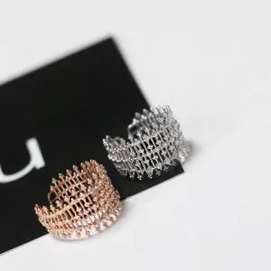 Vista Bellezza Micro Pave Cocktail Ring - Silver Vista Bellezza Micro Pave Cocktail Ring - Silver
