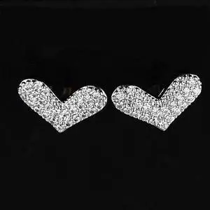 Vista Heart Beats The Pave Heart Earrings - Rose Gold Vista Heart Beats The Pave Heart Earrings - Rose Gold