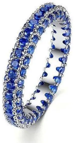 Vista La Luna Rings Lavish And Delicate Eternity Bands - Blue Sapphire Fire Vista La Luna Rings Lavish And Delicate Eternity Bands - Blue Sapphire Fire