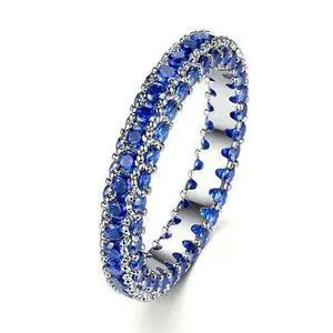 Vista La Luna Rings Lavish And Delicate Eternity Bands - Blue Sapphire Fire Vista La Luna Rings Lavish And Delicate Eternity Bands - Blue Sapphire Fire