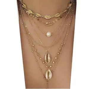 Vista Island Girl Multi Layer Necklace - Rose Gold Vista Island Girl Multi Layer Necklace - Rose Gold