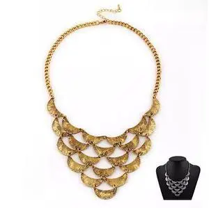 Vista Many Moons Crescent Necklace With Antique Finish - Gold Vista Many Moons Crescent Necklace With Antique Finish - Gold